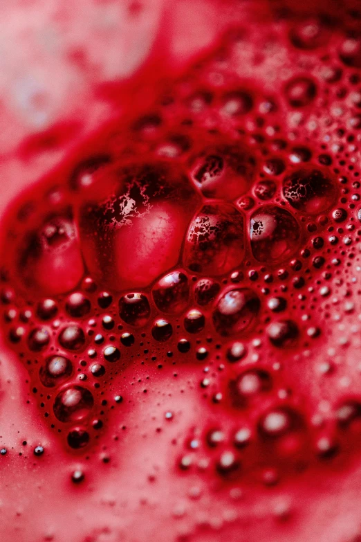 water droplets on a red and white background