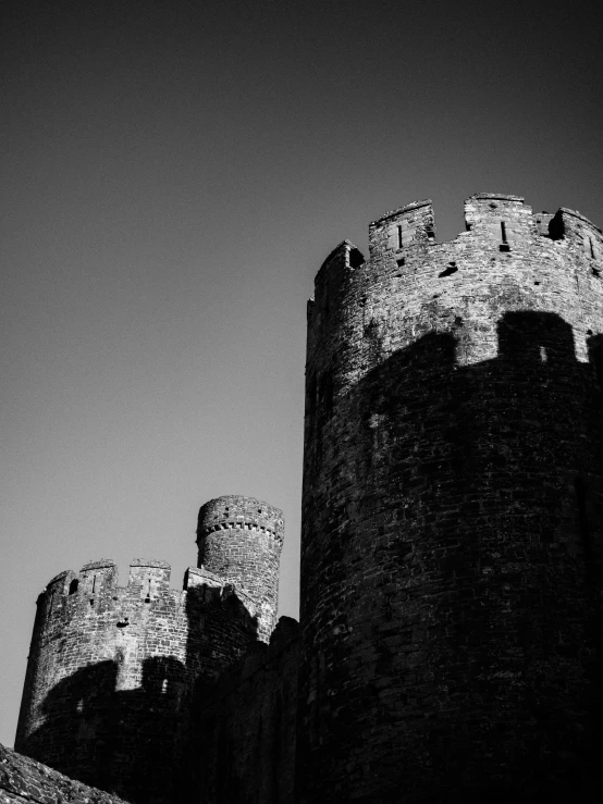 the old walls and tower of a castle