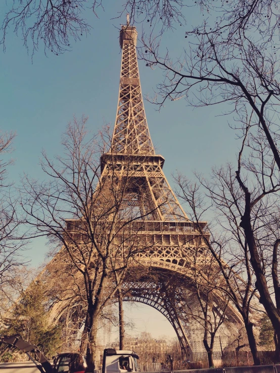 the eiffel tower towering over the city of paris