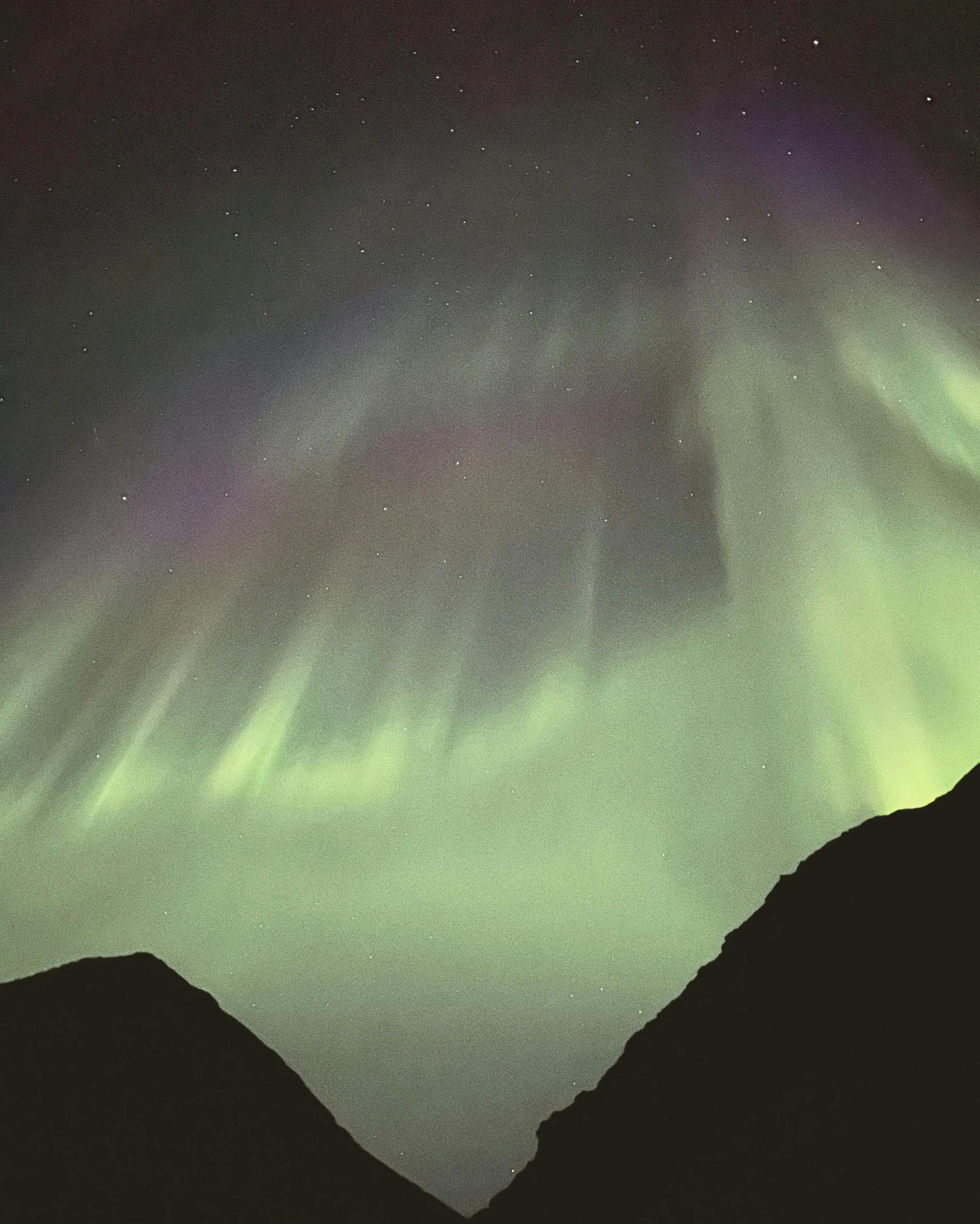 the night sky with aurora and the northern lights