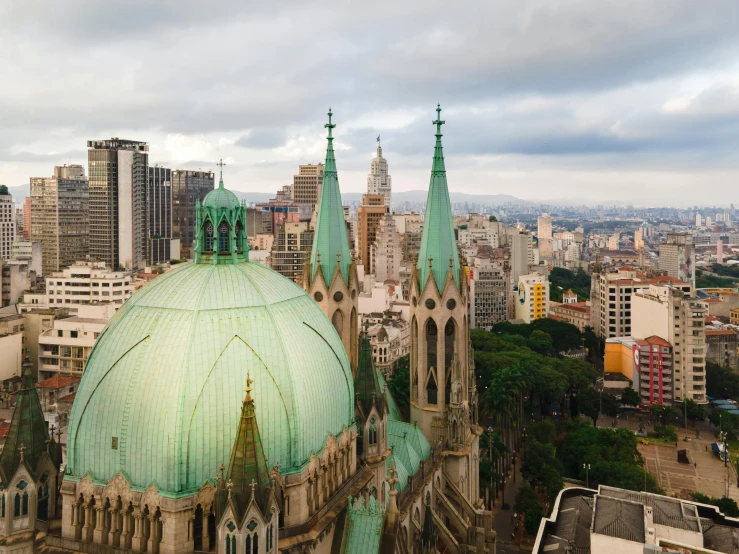 an old cathedral sitting atop the city of sao