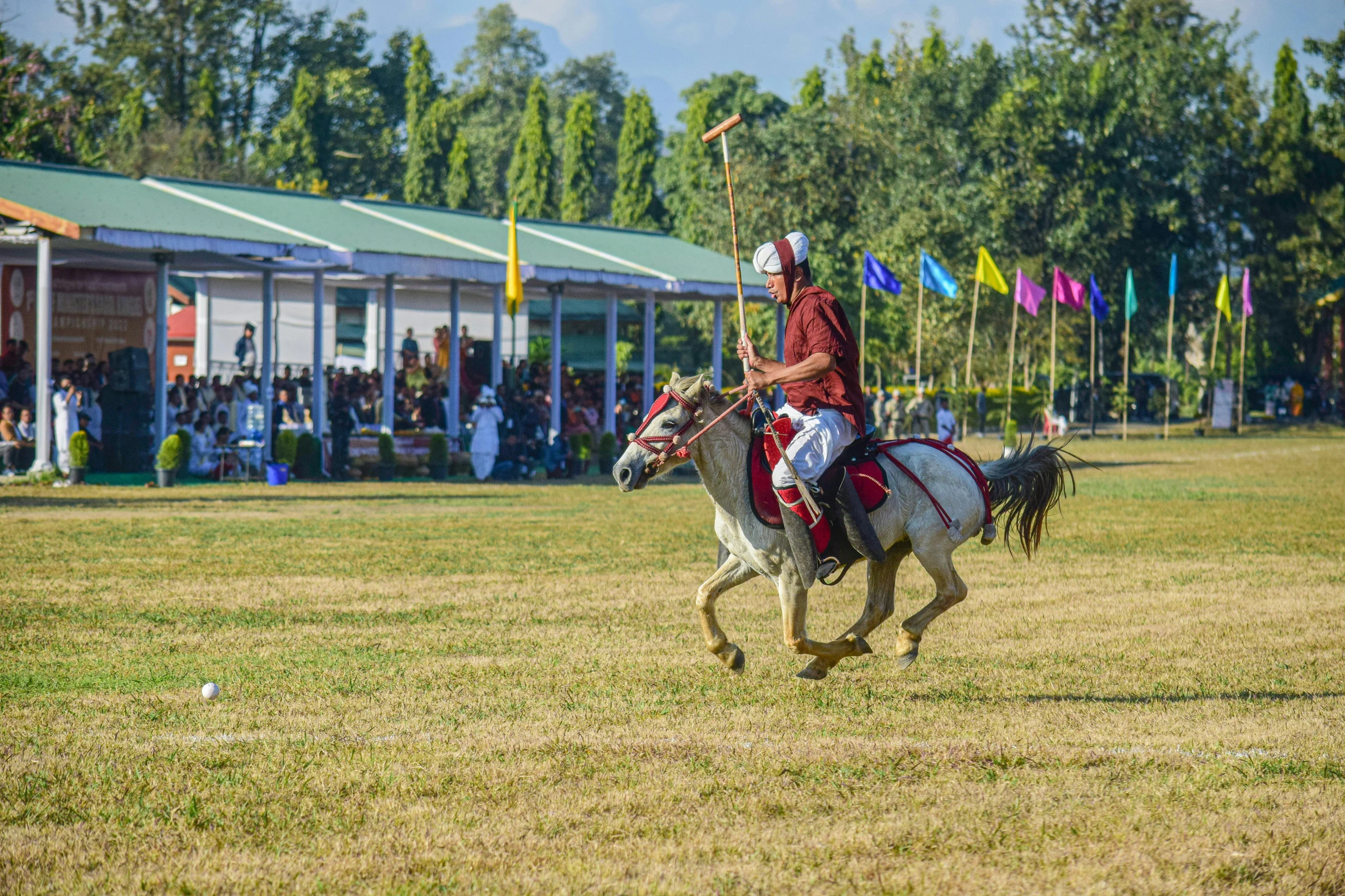 a man on a horse at an equestrian event