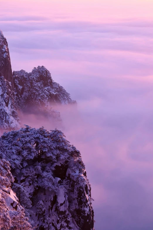 a mountain with some snow on top of it