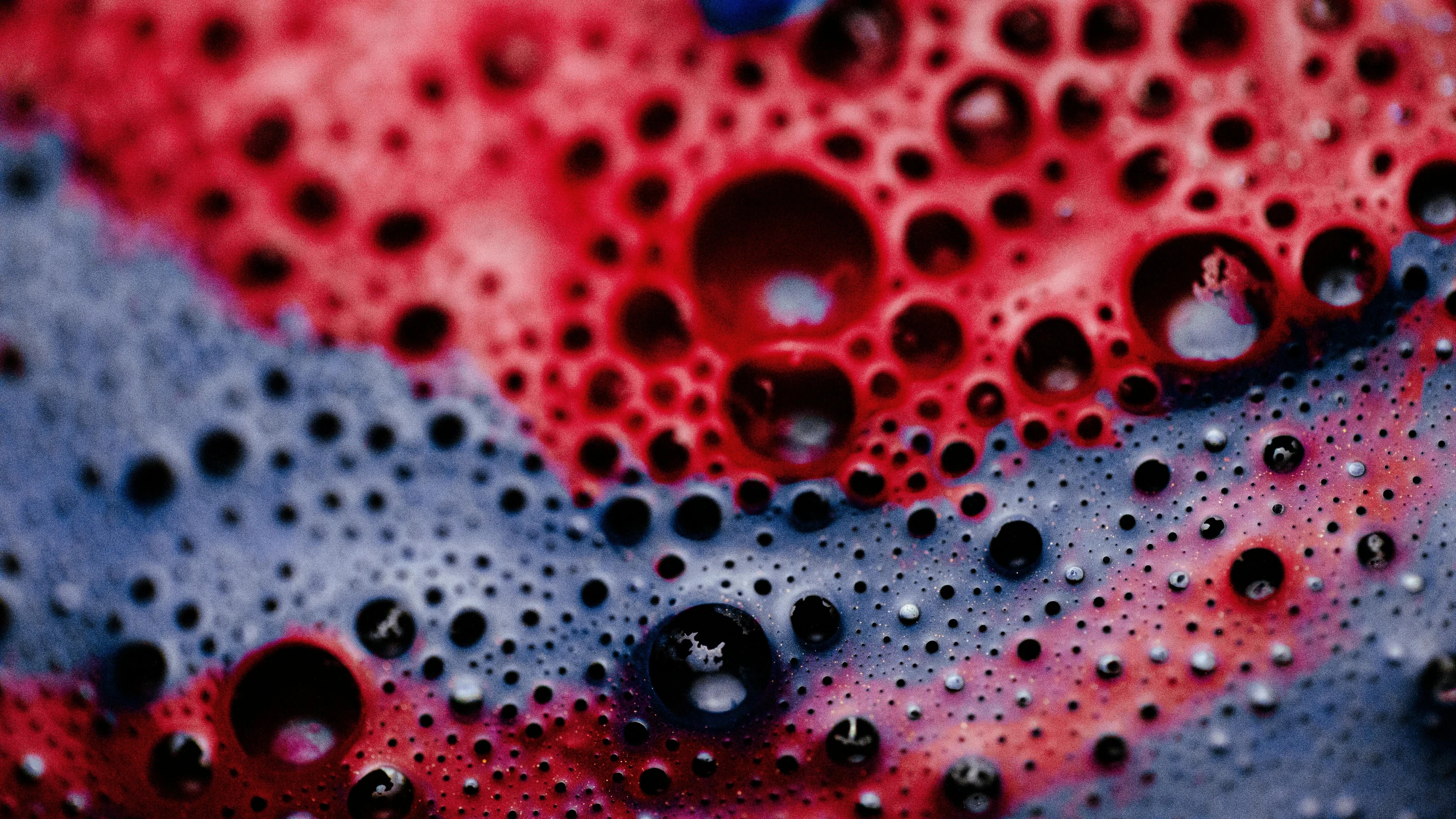 a close up view of water and air bubbles