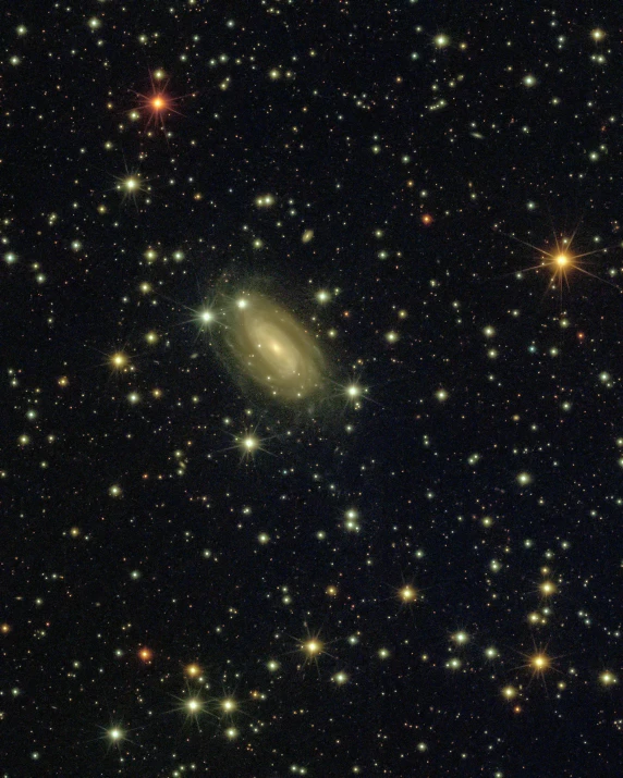 the galactic object with stars and a bright spot