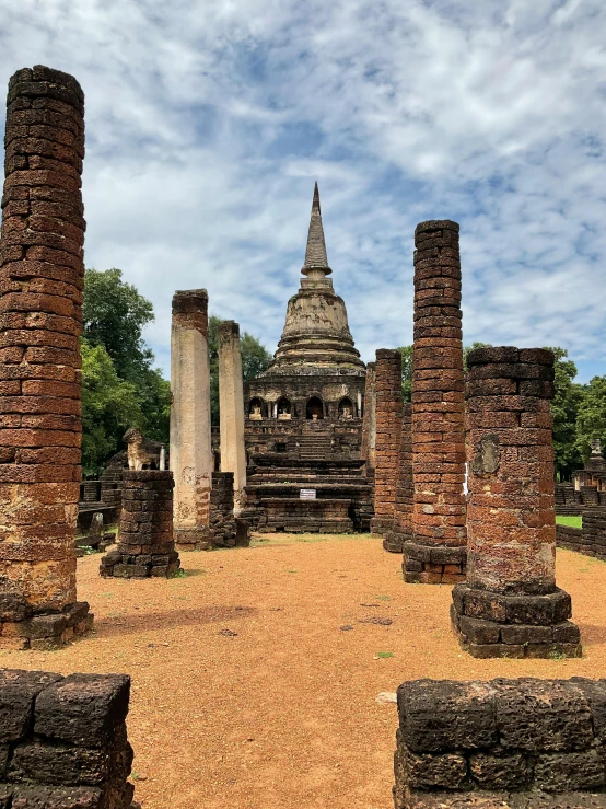 the ruins at the sanctuary of the ancient city