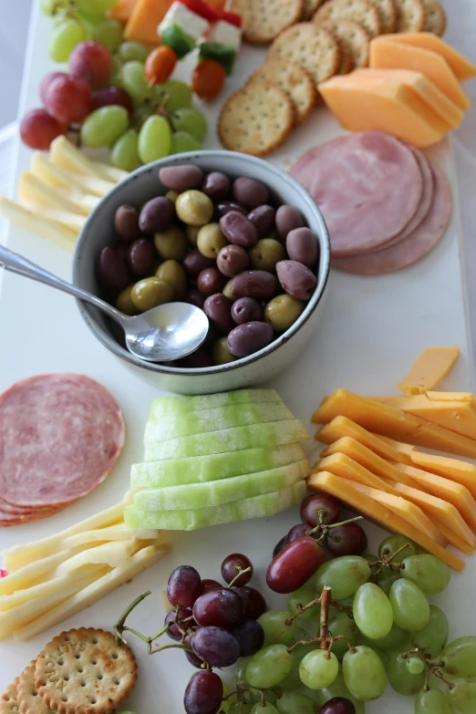 the finger foods are arranged in a variety of different shapes and sizes