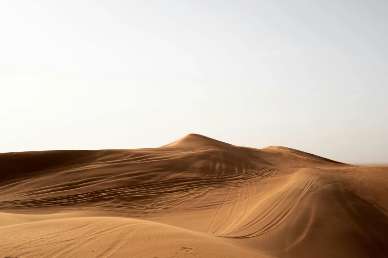 the desert has very wide ridges in the sand