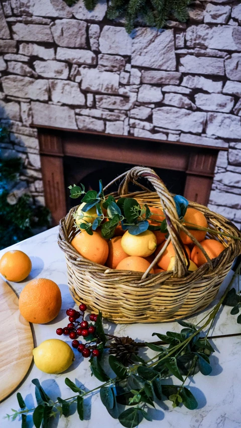 this is an image of a basket of fruit