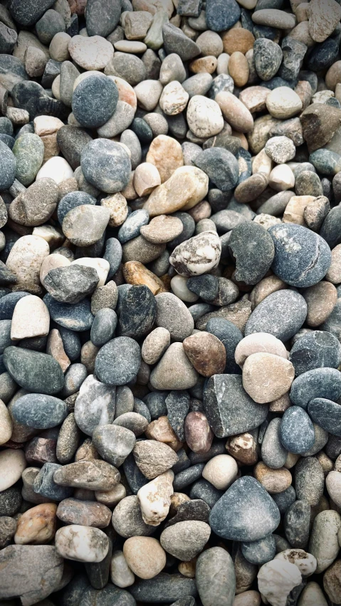 a large amount of rocks that are outside