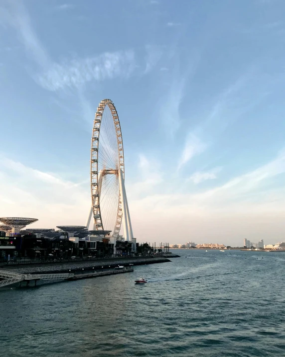 large ferris wheel in the middle of the water