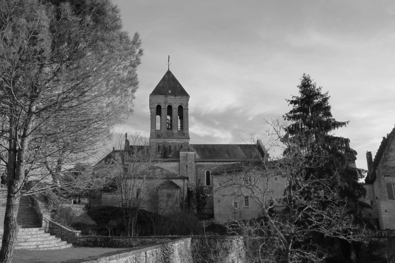 a castle with a tower with a tall clock on it