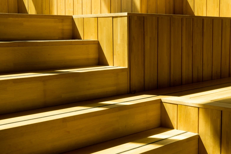 stairs in an unfinished wood wall with light