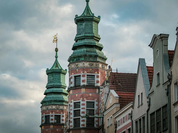 a red brick building with a tower on top of it