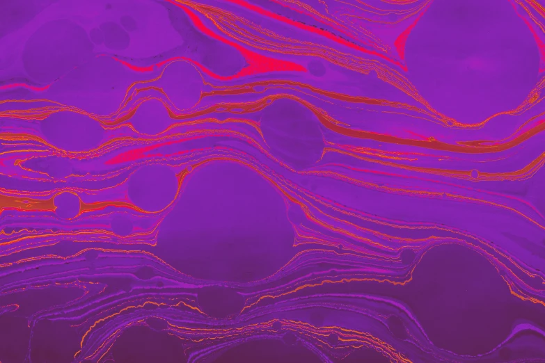 a painting in purple with a red color
