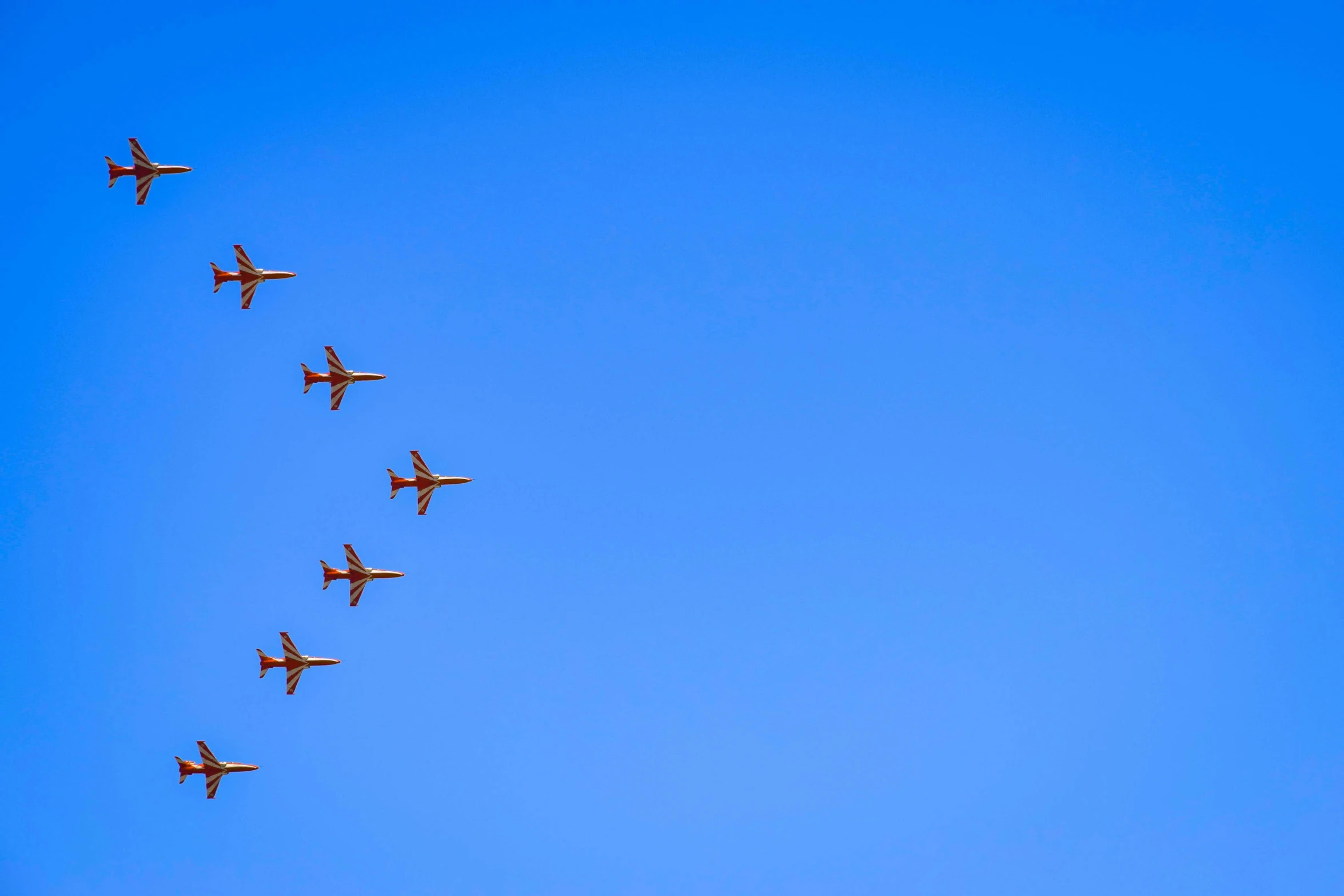 a group of planes flying in the air