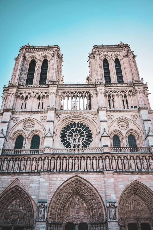 the cathedral has arches and a clock in it