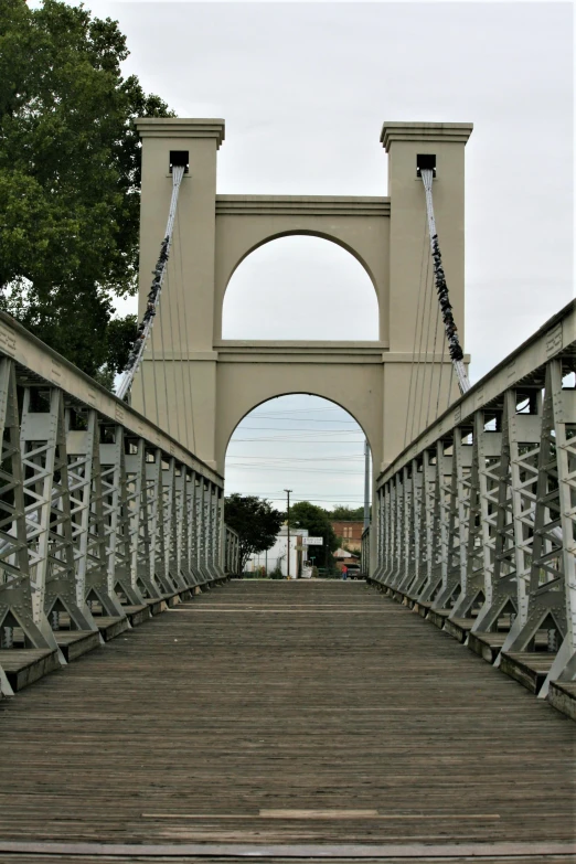 the view of the underside of a bridge on the boardwalk