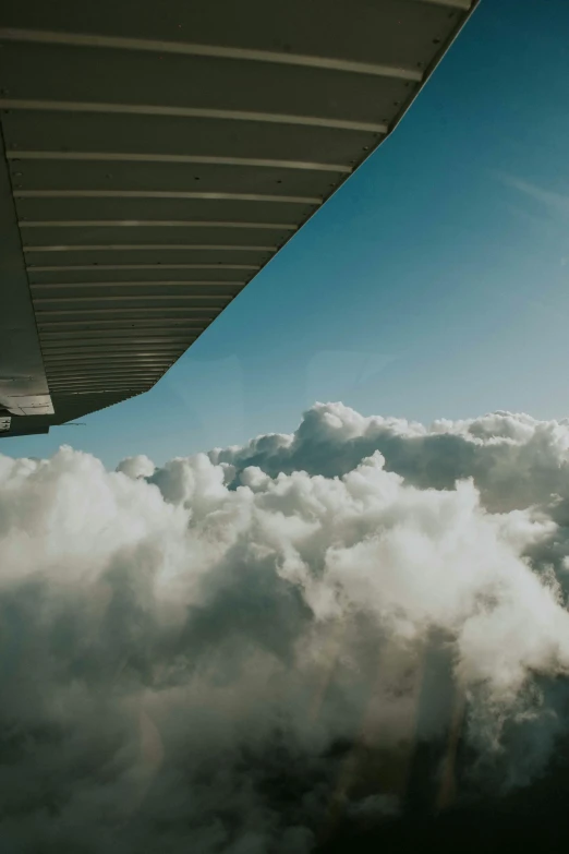 the clouds and a sky from the air