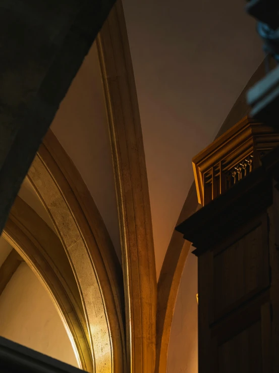 an arch of the wall in a building