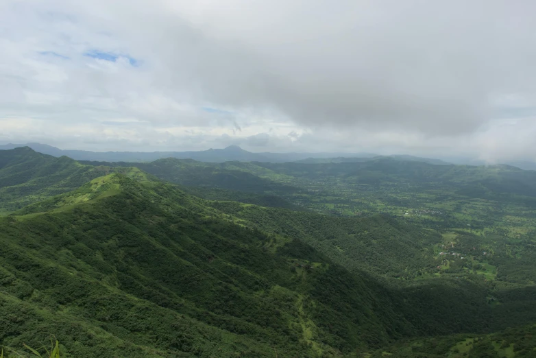 mountain view looking towards the sky and clouds