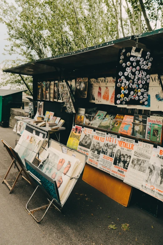 books and magazines for sale on the side of the road