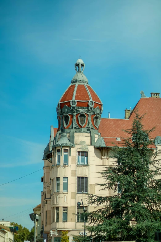 an ornate tower with a massive circular roof