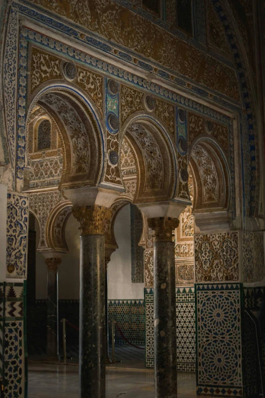 an ancient building with a lot of arches and pillars