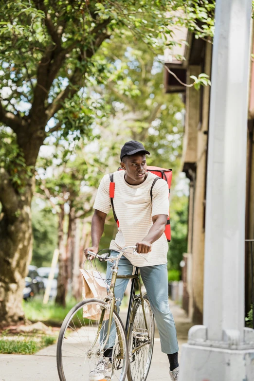 an image of a man riding his bike