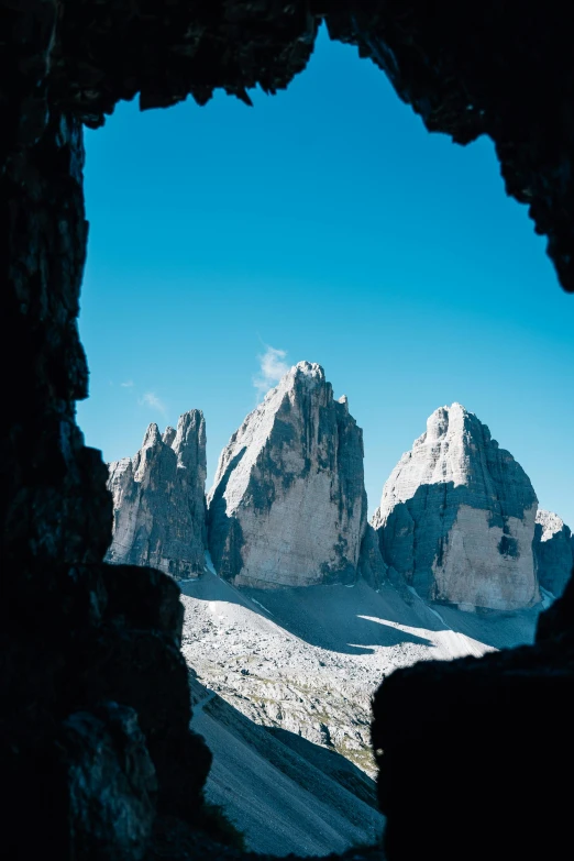 a view of several rocky mountains in the distance