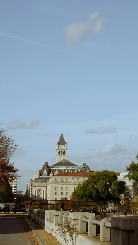 an old church with a tower towering over it