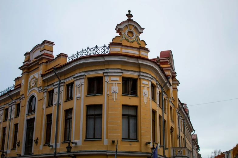 the tower of a building has a clock on it