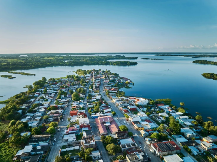 this is a city with small roads and water