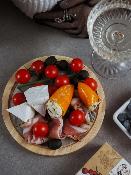 a plate of food sits on the table with other foods