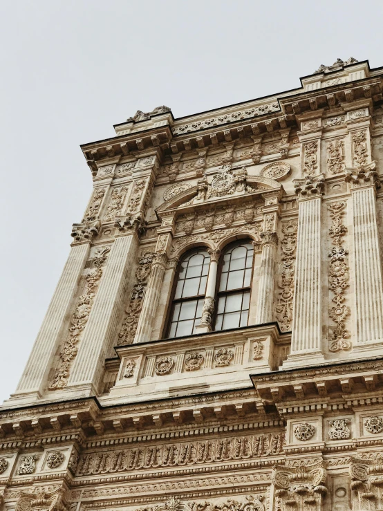 a building with ornate carvings and windows