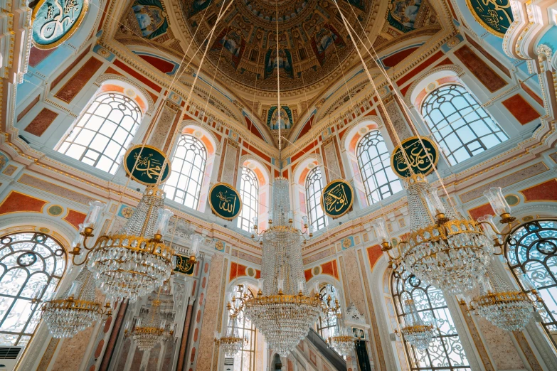 a chandelier with a large glass dome