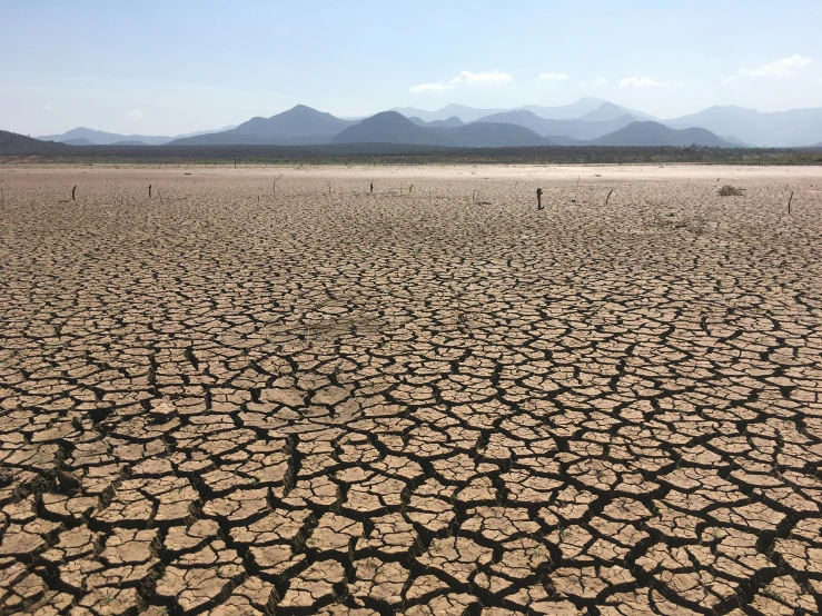 the view of an arid terrain in the middle of nowhere