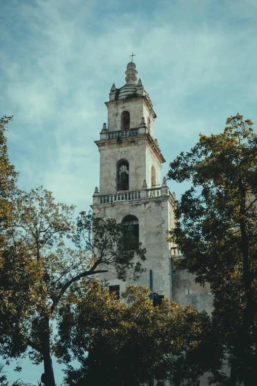 this is a tower with a clock that stands tall