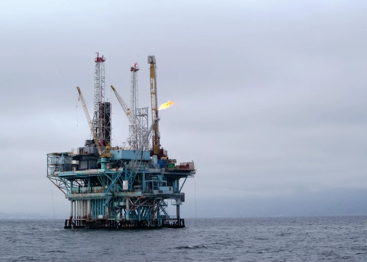 a large tower of oil drilling rigs off the coast of texas