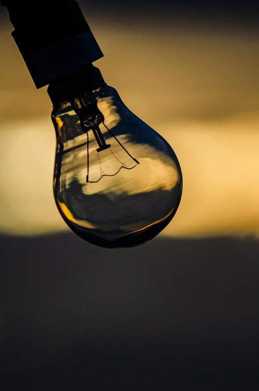 a light bulb that is on some kind of device