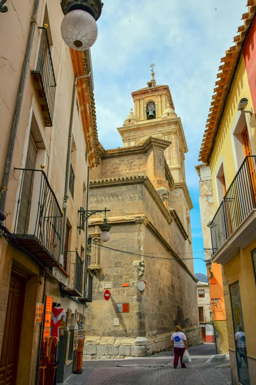 a city street in an old spanish country