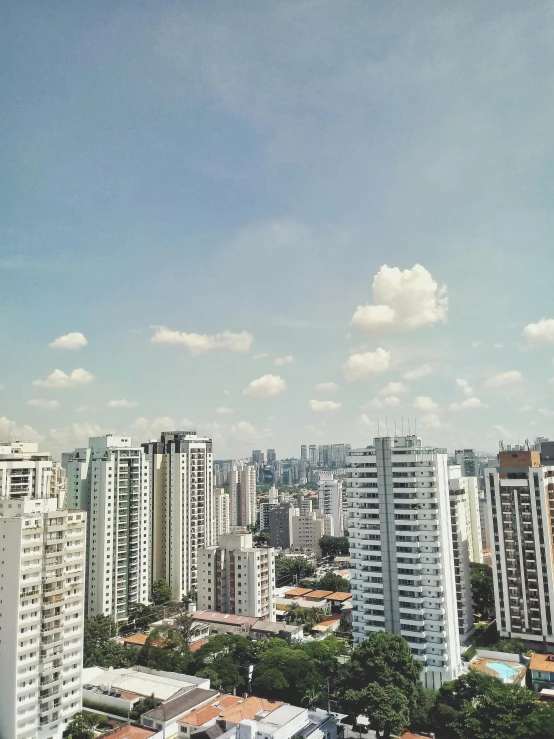 the buildings on the left are all white