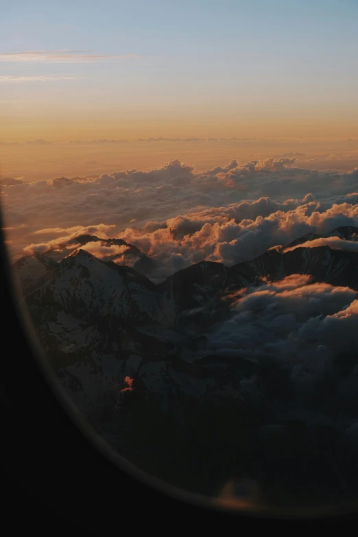 a view of a view out an airplane window