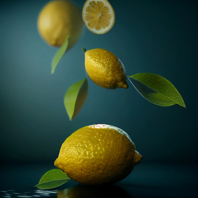 lemons being sliced into pieces on a table
