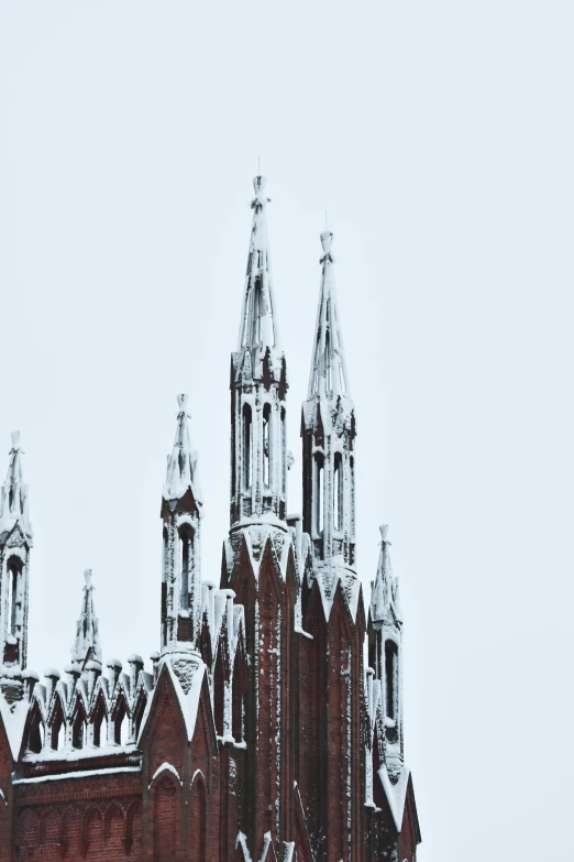 a building that has some spires on it