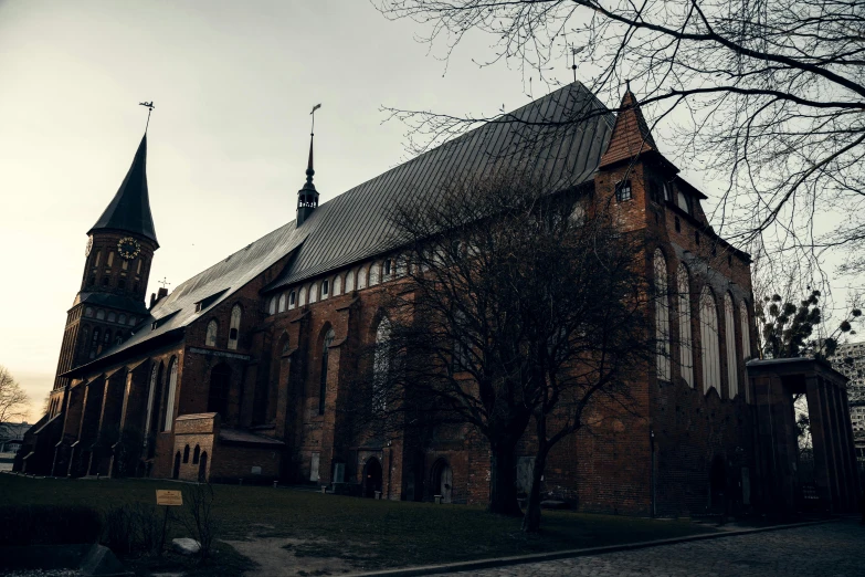 an old church in an european country setting