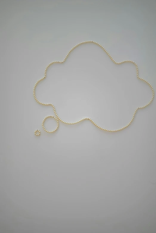 a necklace that is made with small pearls