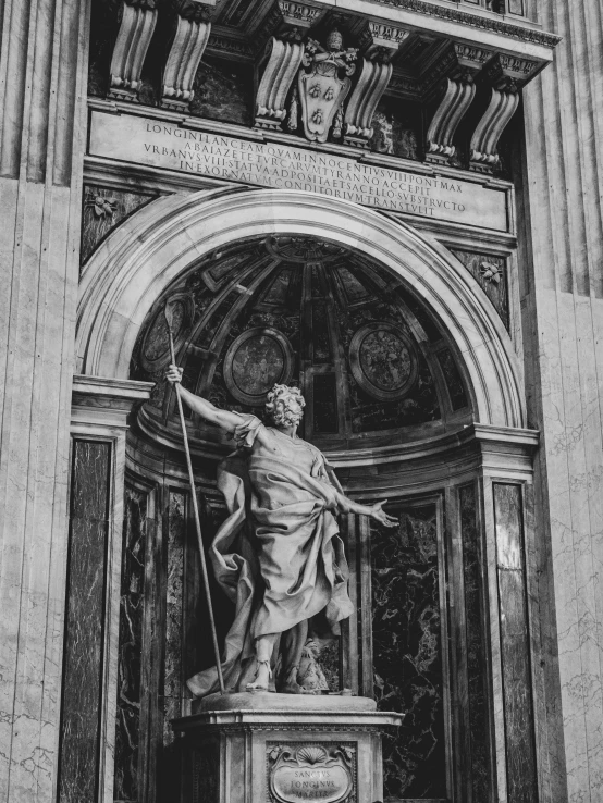the statue of saint michael in an arch