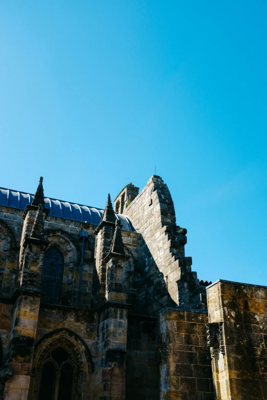 a view of a very old gothic building