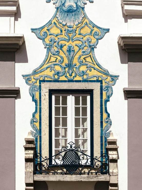 a window on the side of a building